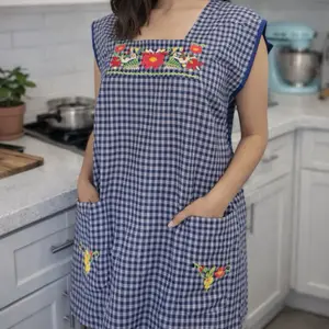 Mexican Apron babero Mexicano with Vibrant Floral Desing