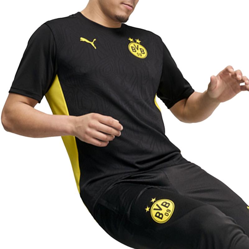 PUMA Mens Bvb Crew Neck Short Sleeve Jersey Casual - Black