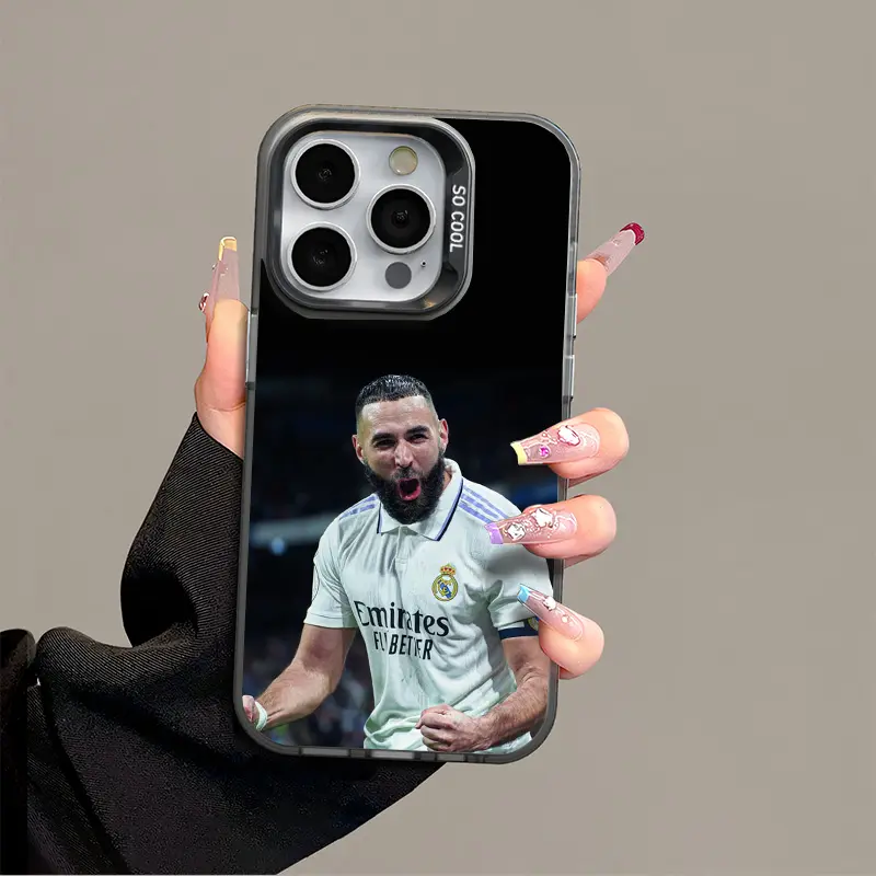 IPhone 17 Promax Benzema Phone Case Anti Drop Protective Case Suitable for iphone 16 15 14 13 12 11 XS Plus Acrylic Phone Case