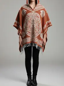 Calendario Poncho Variety of Colors Classic Design Soft Comfortable Fabric Versatile for Casual Outings Picnics or Stylish Cover-up