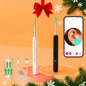 1pc Ear Wax Removal Tool Camera, Ear Cleaner With Camera, LED Lights For Safe Earwax Removal ,Ear Cleaning Tool With 5 Ear Spoon,Ear Cleaning For Android Phones