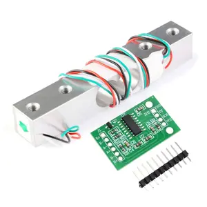 Digital Load Cell Weight Sensor + HX711 Weighing Breakout Board AD Module Pressure Sensors for Arduino DIY Electronic Portable Kitchen Scale (10KG+HX711)