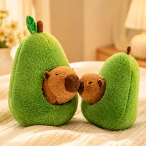 Avocado Capybara Plush Toy, Cute Creative Home Decor, Comfortable Throw Pillow for Home Supplies