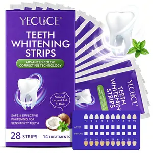 YECUCE Purple Whitening Strips, Brightening Formula, Neutralizes Yellowing, Toothpaste, Teeth Care & Whitening