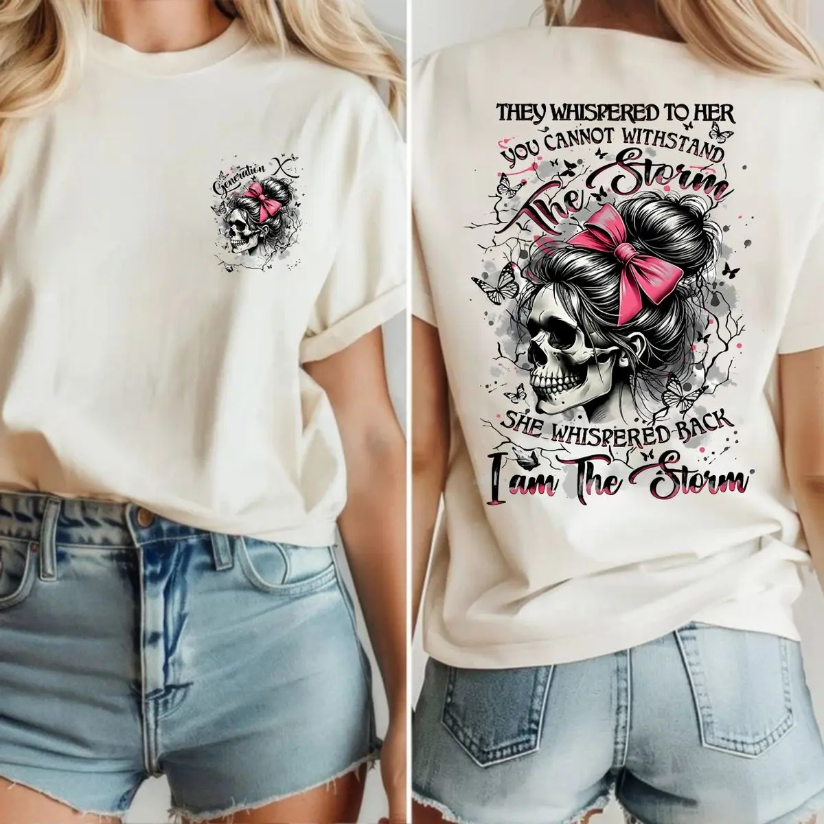 Gen X Baby Boomers Millennial T Shirt, I Am The Storm Reaper Fafo Shirt Raised On Hose Water And Neglect Two Sided Design Shirt For Women And Men, Unisex Short Sleeve Tee, Casual Clothing Crewneck Tee