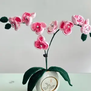 Crochet  orchids bouquet , for birthday ,Valentine's Day, Mother's Day’s gift,vases are not included in the sale. Flower