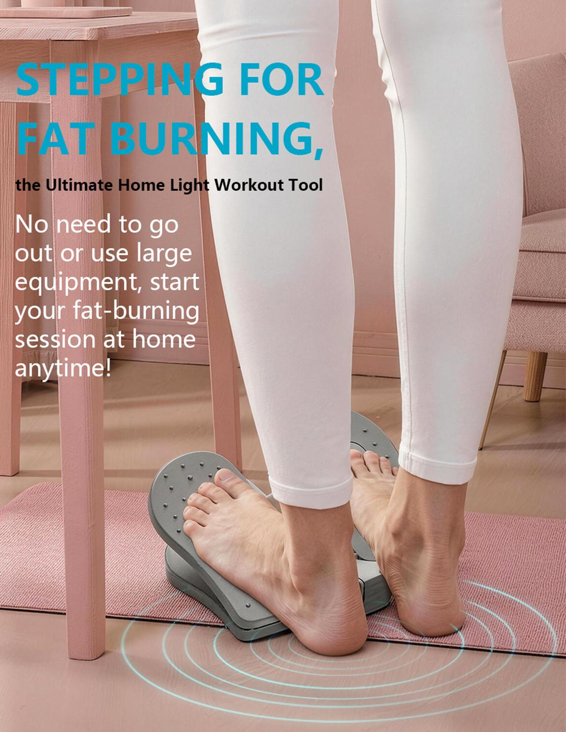 Magic BB Mini steppers for exercise at home,Portable Exercise Stepper Machine for Leg Training, Foldable Leg trainer For calves, ankles, knees,fitness equipment for use while sitting - with anti-slip mat.