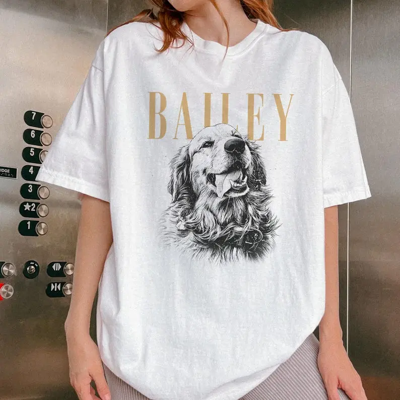 Comfort Colors Custom Pet Photo And Name T-Shirt,Personalized Pet Shirt, Customized Picture Dog Shirt, Dog Lover Gift, Cat Mom Gift, Pet Loss Gift tee