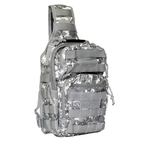Sling Tactical Sling MOLLE Chest Pack Shoulder Bag Outdoor Hiking Travel- Digital Camo