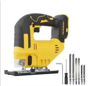 Cordless Jig Saw for De-Walt 20V Battery,  ​​Up to 3200RPM, LED Light, 45° Bevel Cuts, 3 Orbital Motions, with Jig Saw Blade for Straight/Curve/Circle Cutting(Battery Not Include)