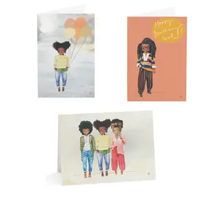 HarperIman Variety Bundle - Set of 3 All Occasion Cards - 4.6" x 7.2" Premium Matte Paper - Perfect for Any Celebration - Includes Envelopes & Writing Lines Inside - Artisanal Elegance & Thoughtful Craftsmanship