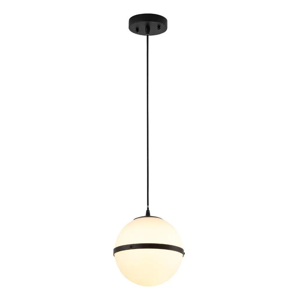 Porter 8" Modern Minimalist Globe LED Pendant Light, Bright Lights for Indoor Home Improvement Lighting, Adjustable Lighting