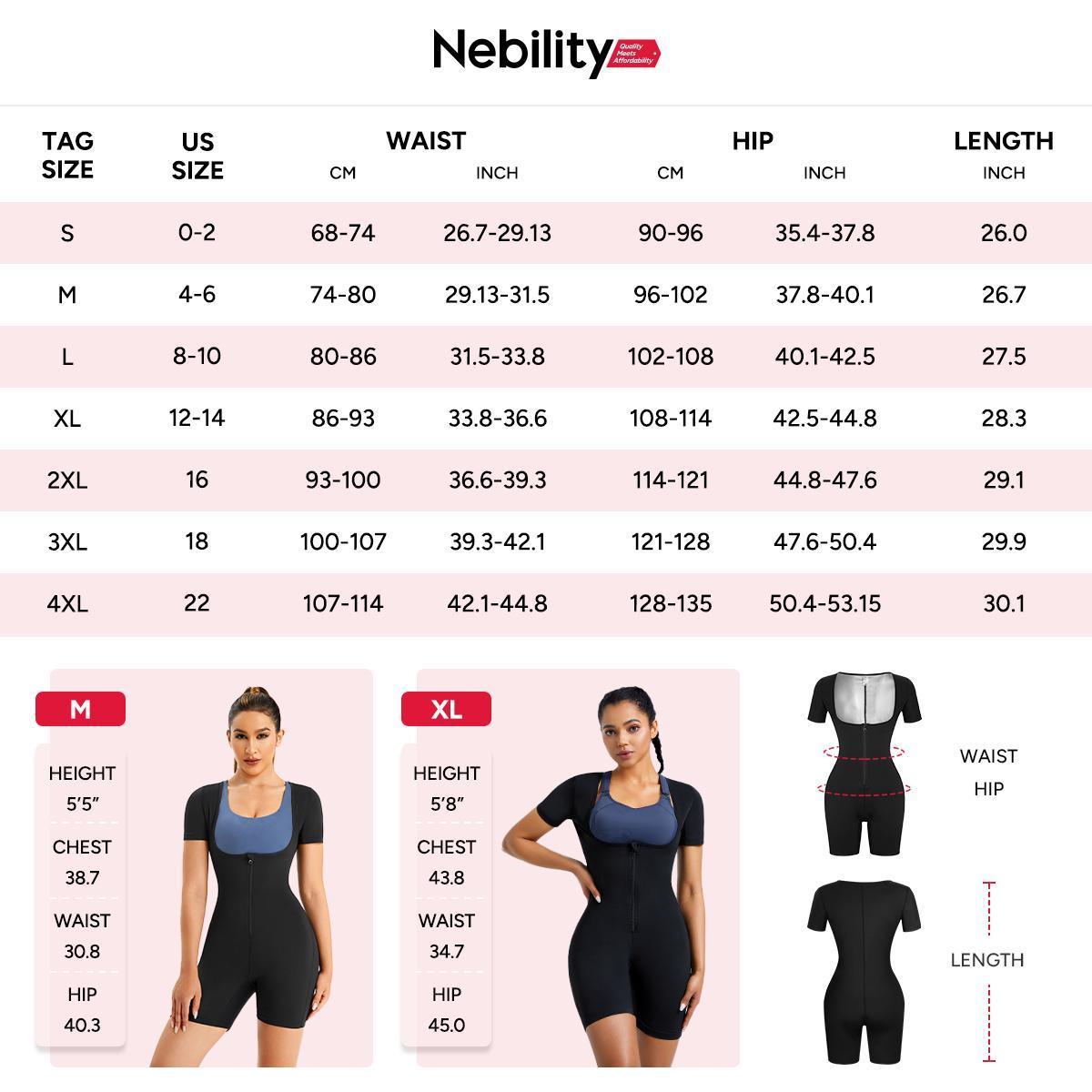 Nebility Women's Full Body Sauna Suit Long-Sleeved Jumpsuit with Waist Trainers for Sweating Profusely - Stylish Activewear & Sports Outfits Workout Gym Clothing Workout Apparel