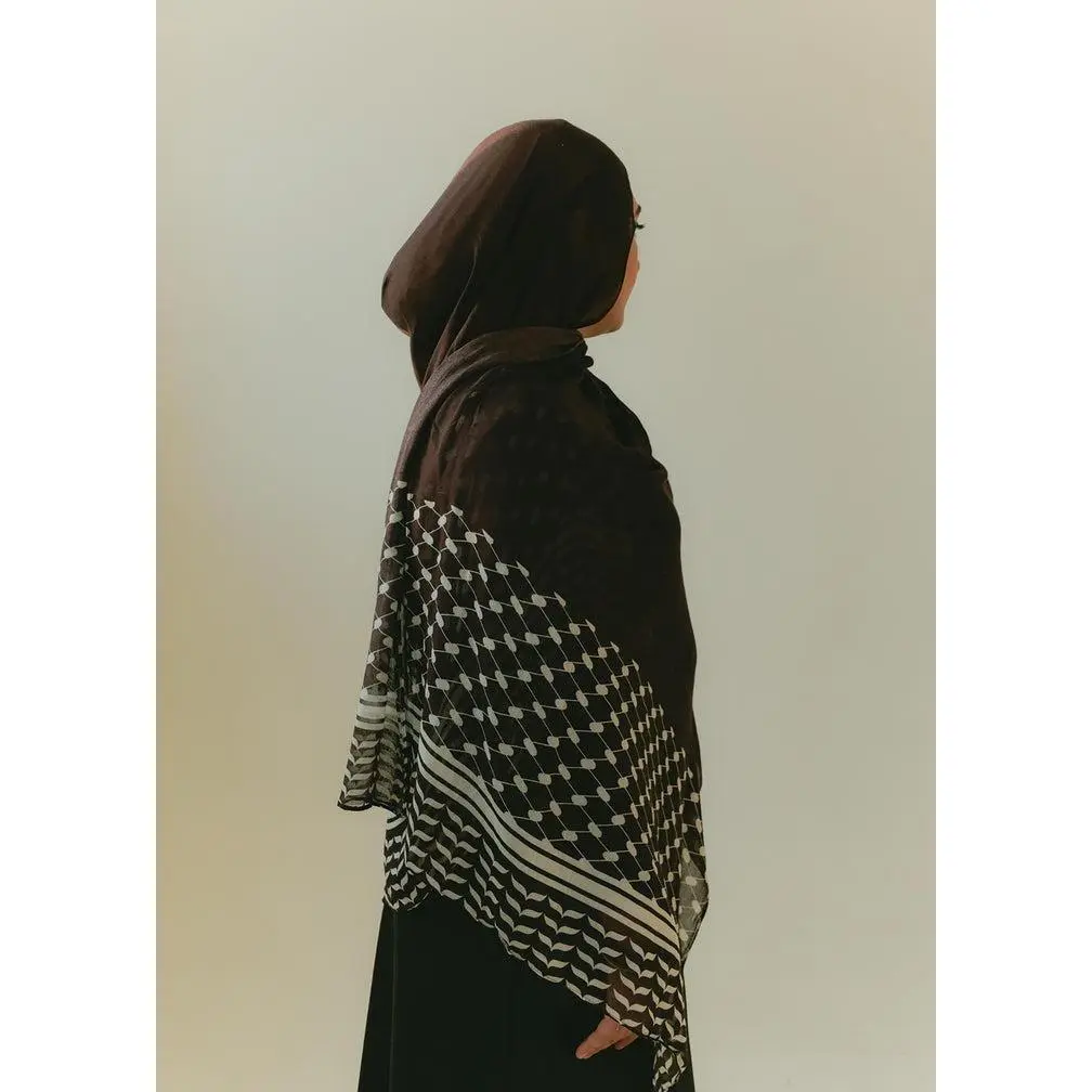 Brown Keffiyeh Hijab | Modal | (Pre-order)