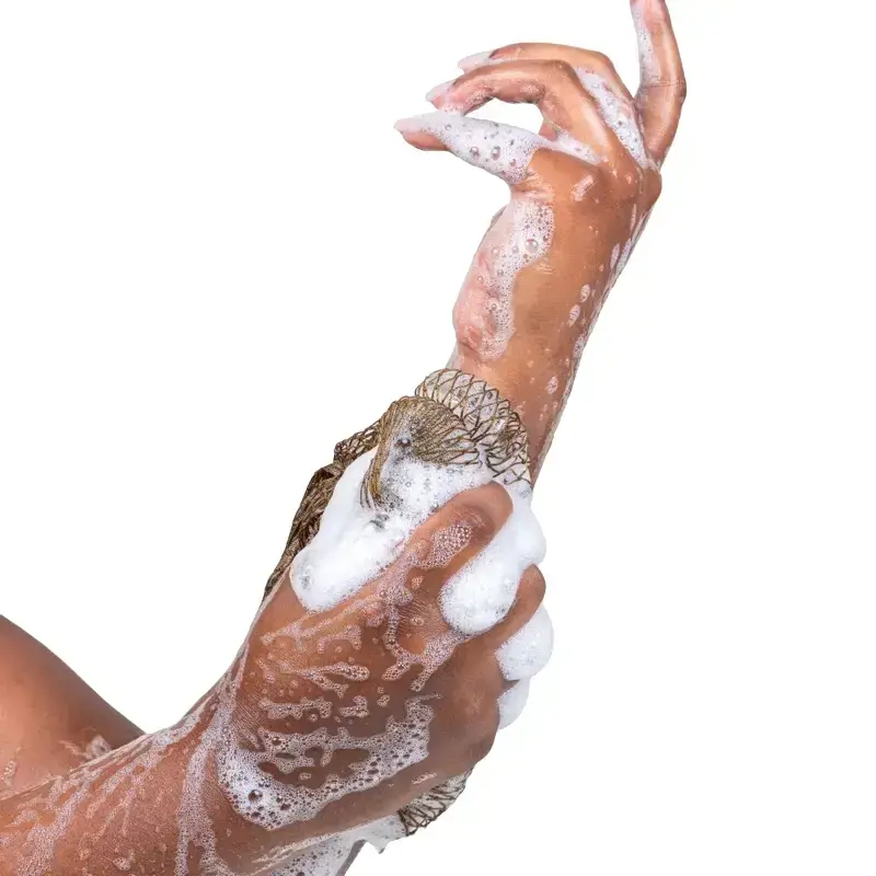 Authentic African Exfoliating Net Brush, 45-Inch Extra Long Exfoliating Back Scrub, Bath Beauty Products Accessory for Quick Exfoliation, Accessories, Fragrance Free, Body Scrubber, Daily Care, Bath Brush, Body Brush For Showering