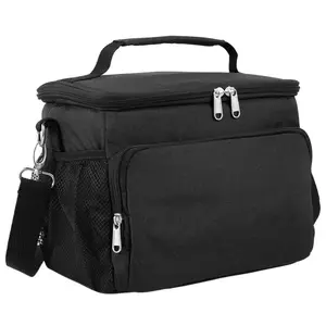 Insulated Meal Bag for Women Men Large Reusable Meal Organizer with Water-Resistant and Leakproof Features Black Travel Essentials