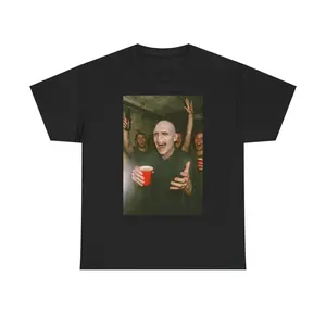 Lord Voldemort Partying Crewneck T-Shirt, Funny Graphic Tee, Menswear, Unisex T-Shirt, Streetwear