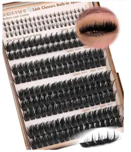 Volume Manga Lash Clusters With Spikes Wispy Cluster Eyelash Extensions Fluffy Anime Eyelashes Clusters with Bottom Lashes Clusters Fairy Individual Lash Extension (D Curve 12-18mm 213 pieces)