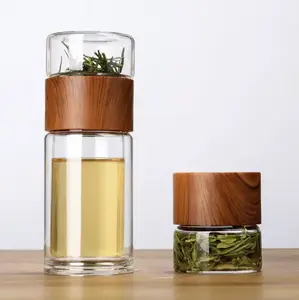 Double Wall Glass Tea Infuser Bottle