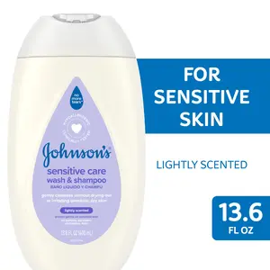 Johnson'S Sensitive Care Baby Bath Body Wash and Shampoo, Lightly Scented, 13.6 Oz Johnson & Johnson