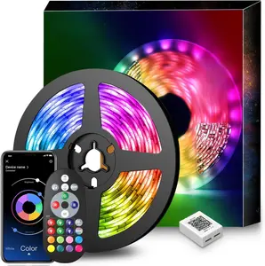 LED Strip Lights for Bedroom 100ft Music Sync Color Changing with Remote App Control Built-in Mic for Party Home Room Decor Luces LED para Cuarto
