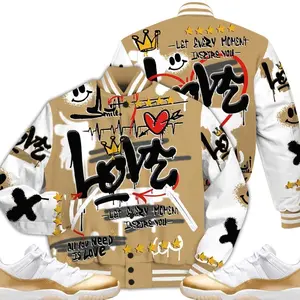 Low Mother Day 11s Outfit Varsity Jacket, Happy Love Beats Graffiti Outfits Streetwear Sneaker Matching Shirts