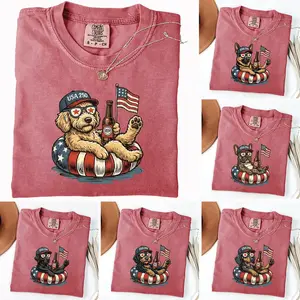 Comfort Colors USA 250 Years Dog Shirt, 50 Dog Breeds Available – Funny 4th of July Beer Dog Tee, Patriotic Dog Lover Shirt, American Flag Puppy Tee, Independence Day Gift - EVA RAMOS