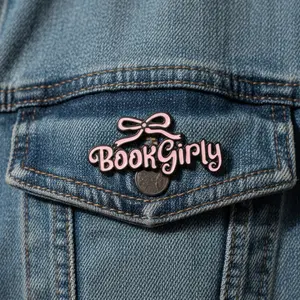 "Book Girly" Script Pin