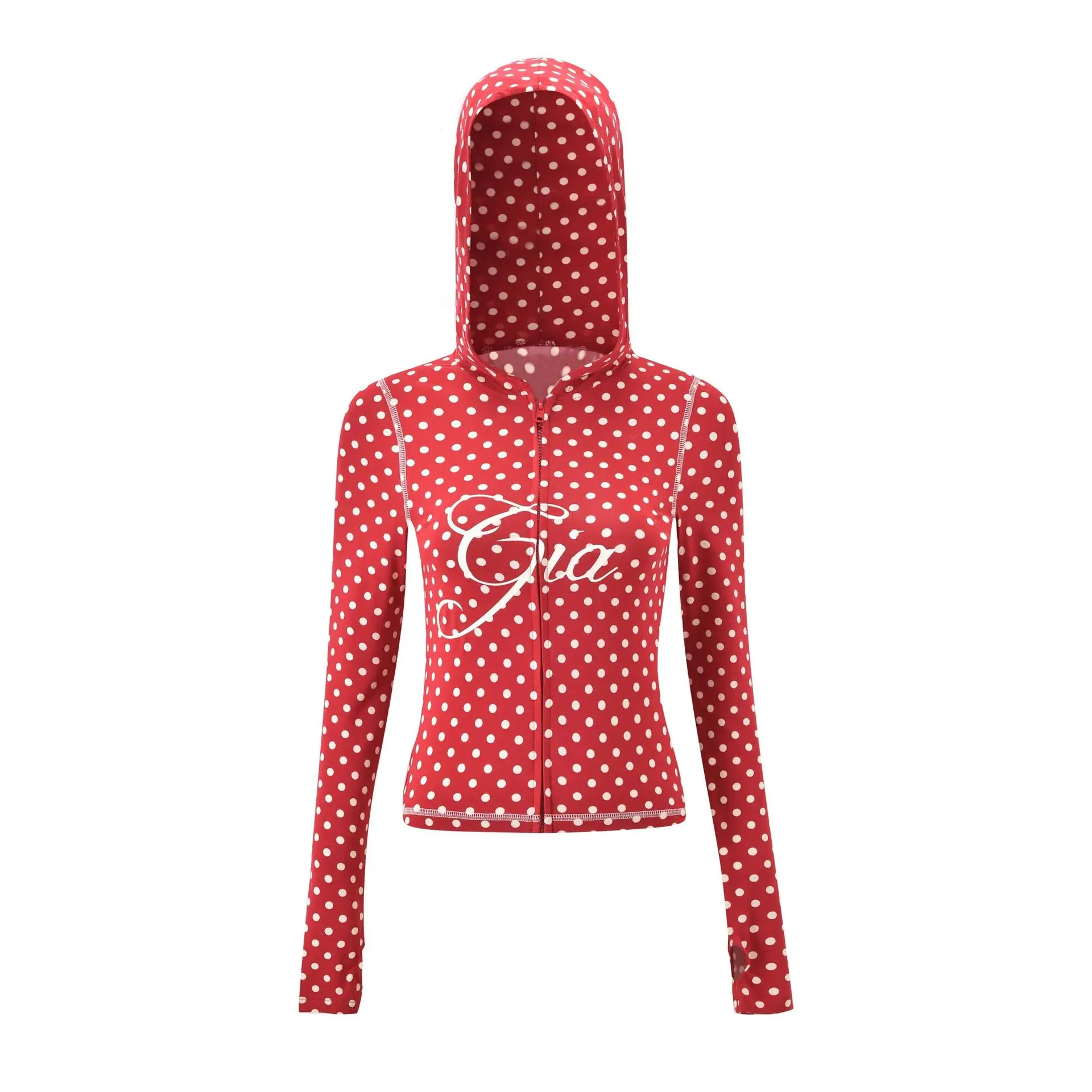 Red polka dot jacket