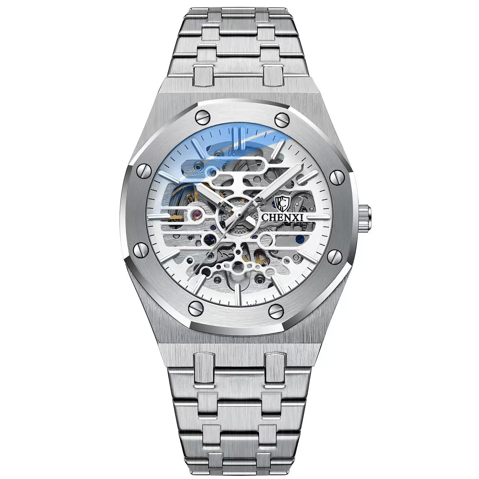 CHENXI Mechanical Skeleton Octagon Fashion Men's Watch
