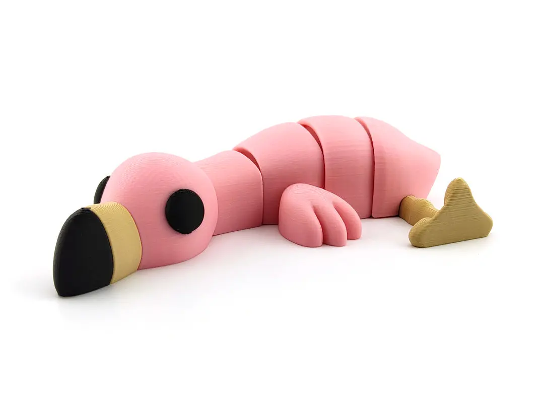 Baby Flamingo - Pocket-Sized Articulated Toy with Bendable Legs & Wings for Imaginative Adventures - Small & Charming Design