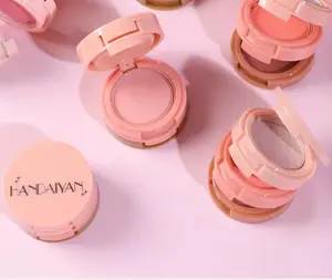 3 in 1 Contour Highlighter Blush Makeup Palette, Pigmented Brighten Long Lasting Shaping Full Face and Eyes Makeup kit  present Cosmetic