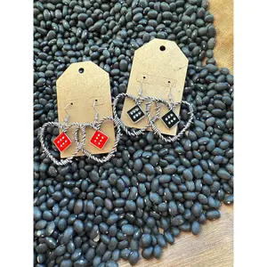 Barbwire Dice Earrings