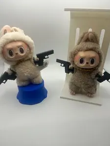 Labubu toy guy accessory with ciip on. Made from sturdy Pastic