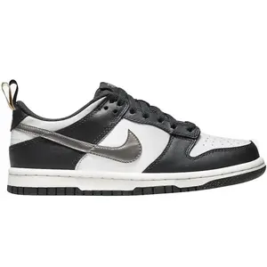Nike Dunk Low Black White Metallic (GS) (kids) by StockX