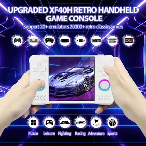 Xf40h Retro Handheld Portable Gaming Console, WiFi Multiplayer, Hall Effect Switch Buttons, 2.4g Wireless Controller, 18000+ Classic Games, 4000mah Battery