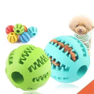 Dog Leaky Food Ball Toy Watermelon Natural Rubber Dental Chew