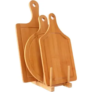 Board Set 3 count,Meat Chopping Boards,Pizza Peel Paddle with Handle for Homemade Baking Pizza Bread Cake Fruit Vegetables (3PCS Set- Board)