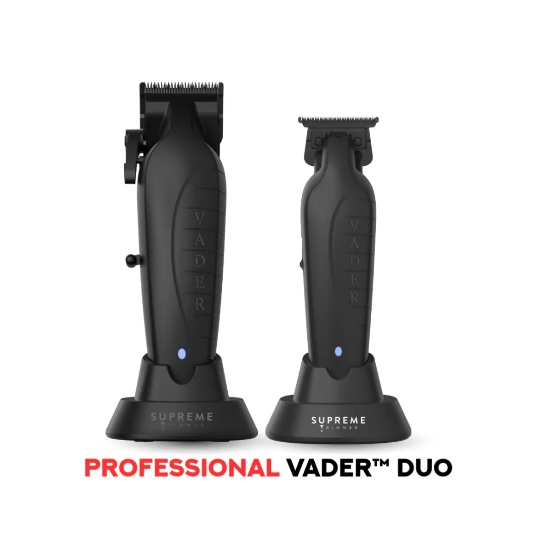 Supreme Vader Duo Professional Barber Trimmer, Hair Clippers with Carbon Components & Batteries, Suitable for All Hair Types Shaving & Carving Tool