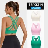 RUNNING GIRL Women's High Support Ribbed Sports Bra, Criss-Cross Back, Removable Cups & Breathable Stretch Nylon for Running, Yoga & Gym #outdoorfun #DiscoverYourGift #TikTokShopBlackFriday #TikTokShopCyberMonday