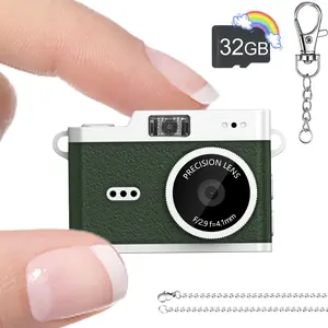 1080P Mini Digital Camera – Retro Tiny Thumb Camera, Rechargeable Pocket Cam for Students, Campus, Travel & Vlog – Portable Small Camera for Teens & Beginners – Gift for Photography Lovers & Aesthetic Fans