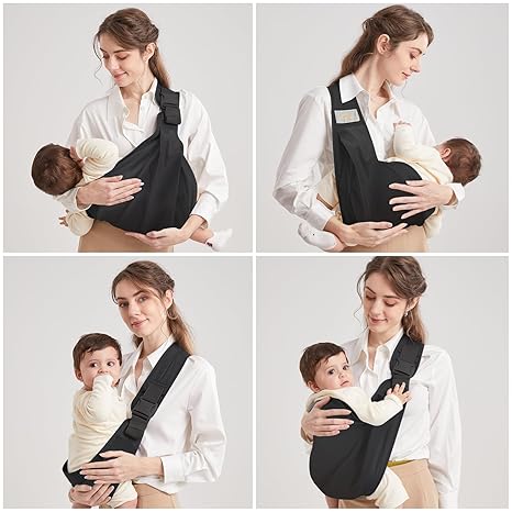 Baby Sling Carrier for Infants and Toddlers 6-36 Months (10-30 lbs),Lightweight & Breathable Cotton Hip Shoulder Carrier-Adjustable, Easy-to-Wear Side & Front Carry Toddler Sling,Non-Slip Hip Seat Carrying-Valentine's Day Gift for Wife & Husband