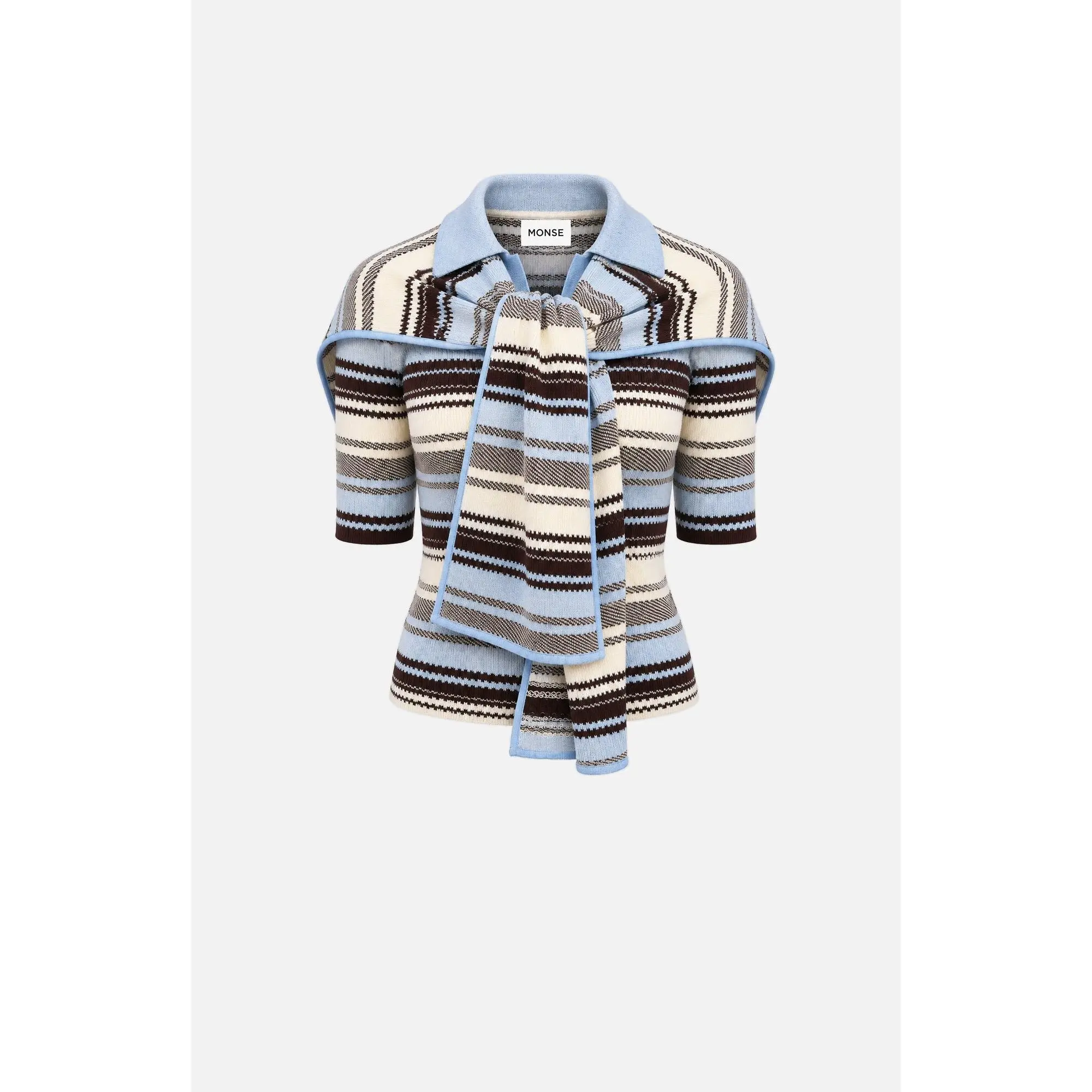 Striped Jacquard Scarf Top