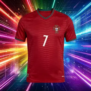 2026 Portugal Home And Away Red Green Black 7# Cristiano Ronaldo Short Sleeve Soccer Jersey Fans Version