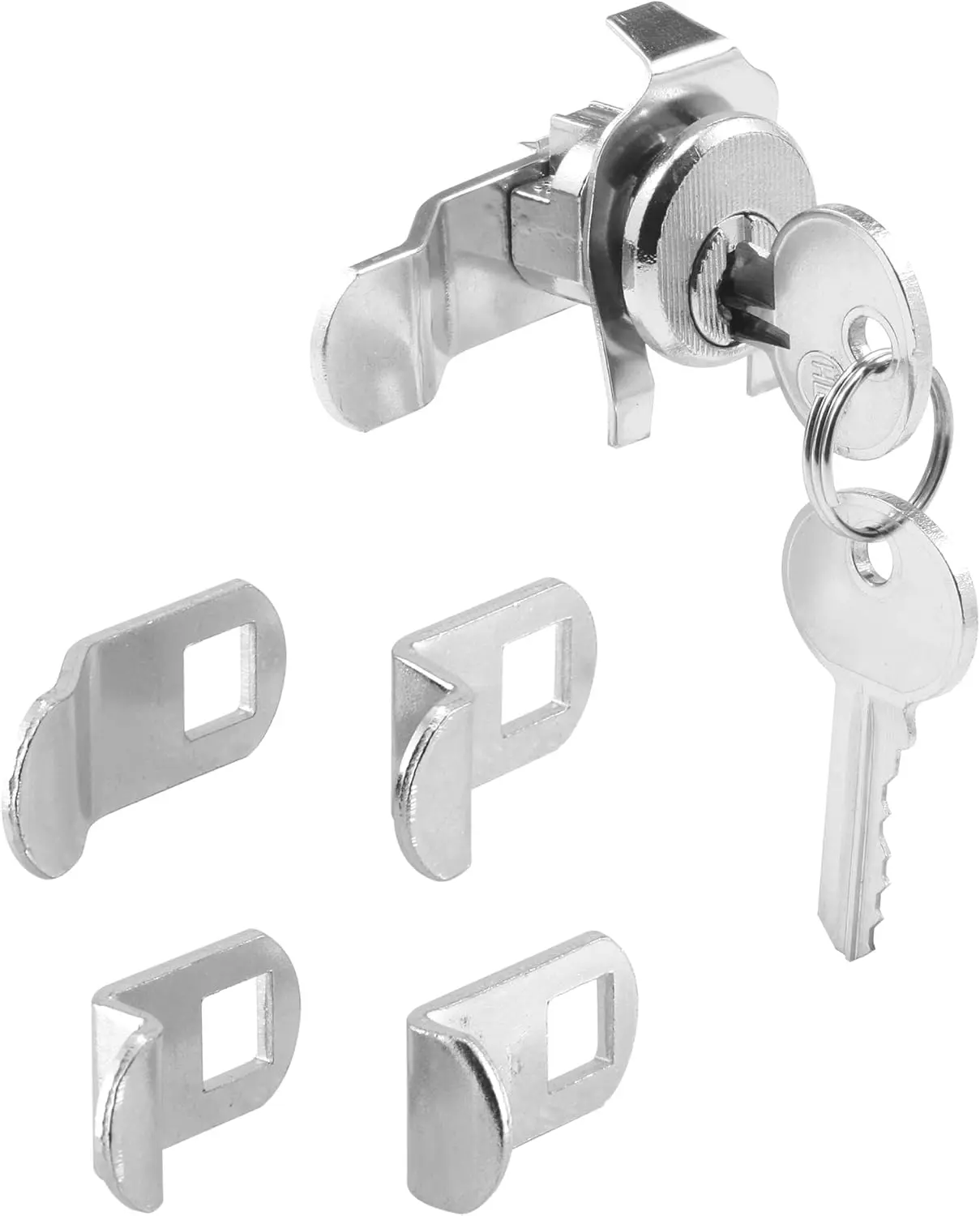 Florence S 4140 Steel Alloy Brass Mailbox Lock Replacement - 1 Pack, 5-Pin Tumbler, ILCO 100 Keyway, 90-Degree Counter-Clockwise Rotation, Nickel Finish, Keys Included, Prevents Loss, Easy-to-Install for Homeowners