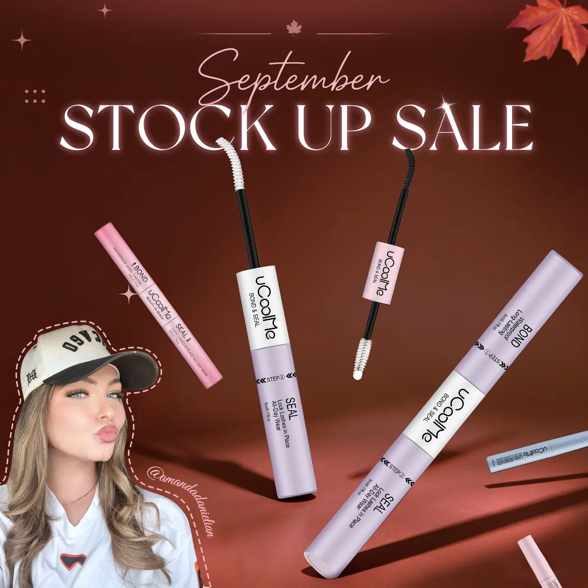 uCoolMe [Creator Exclusive] 2-in-1 Bond & Seal Waterproof Lash Glue, Long-Lasting Strong Adhesive for False Eyelashes, Eyelash Extensions & Makeup Application, Eyelashes Extensions