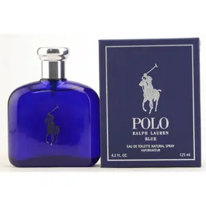 Ralph Lauren Polo Blue Unisex EDT Spray Fragrance - 4.2oz Bottle with Melon, Cucumber Notes for Long-Lasting Freshness, Fragrances