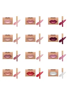 Lustre Lip Gloss with 12 glamorous colors Gift Glossy Lipstick Luxury Makeup Moisturize
