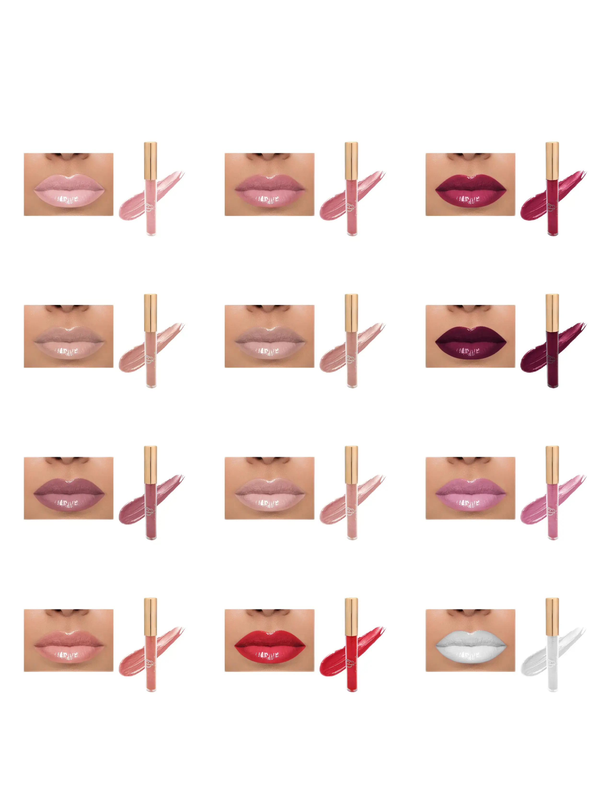 Lustre Lip Gloss with 12 glamorous colors Gift Glossy Lipstick Luxury Makeup Moisturize
