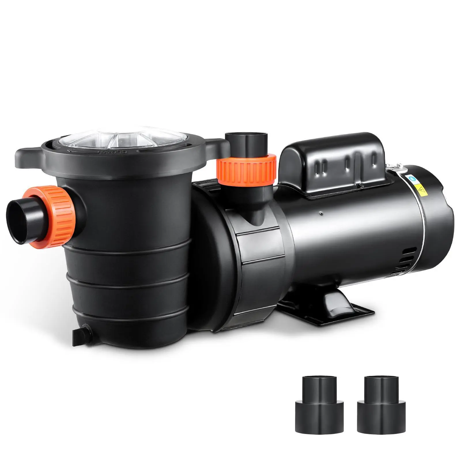 VEVOR Dual Speed Above Ground Pool Pump - 2HP/0.44HP, 110V 3450 RPM, 118 GPM 56 ft Lift (High)/57 GPM 14 ft Lift (Low), Strainer Basket, 122°F Max Temp, Grounding Wire, Thermal Protection, PP Shell, Chlorine Safe for Hot Tubs, Dual Speed Pump#BacktoSchool